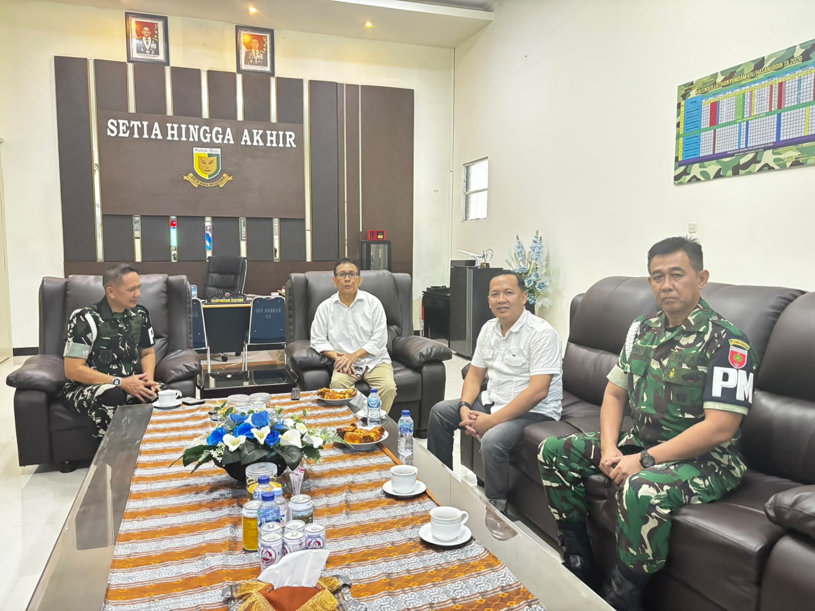 Nakhoda Baru PWI Sulsel Sambangi Pomdam Hasanuddin, Rajut Komunikasi Demi Informasi Sehat